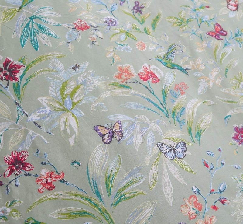 YOUSA YOU SA Floral Butterfly Print Pattern Pillowcases Cotton Decorative Pillow Covers Luxury 100% Cotton Pillow Cases(King,Color-4) - Image 4
